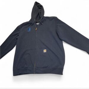 Carhartt Navy Blue Zip-Up Hoodie